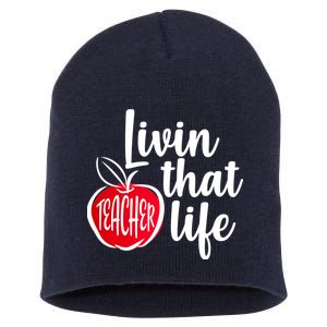 Livin That Teacher Life Short Acrylic Beanie