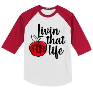 Livin That Teacher Life Kids Colorblock Raglan Jersey