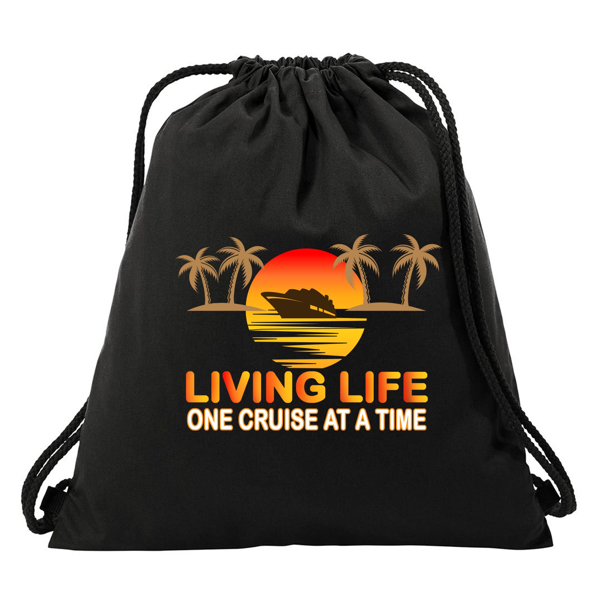 Living Life One Cruse At A Time Drawstring Bag