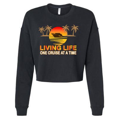 Living Life One Cruse At A Time Cropped Pullover Crew