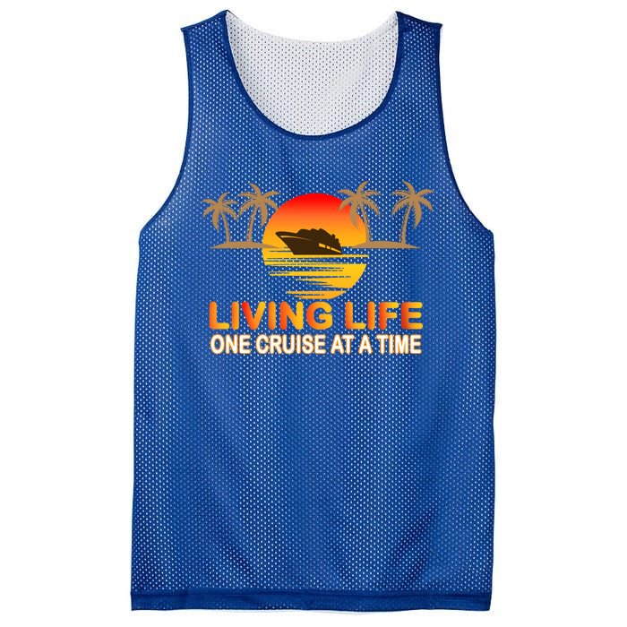 Living Life One Cruse At A Time Mesh Reversible Basketball Jersey Tank