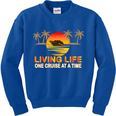 Living Life One Cruse At A Time Kids Sweatshirt