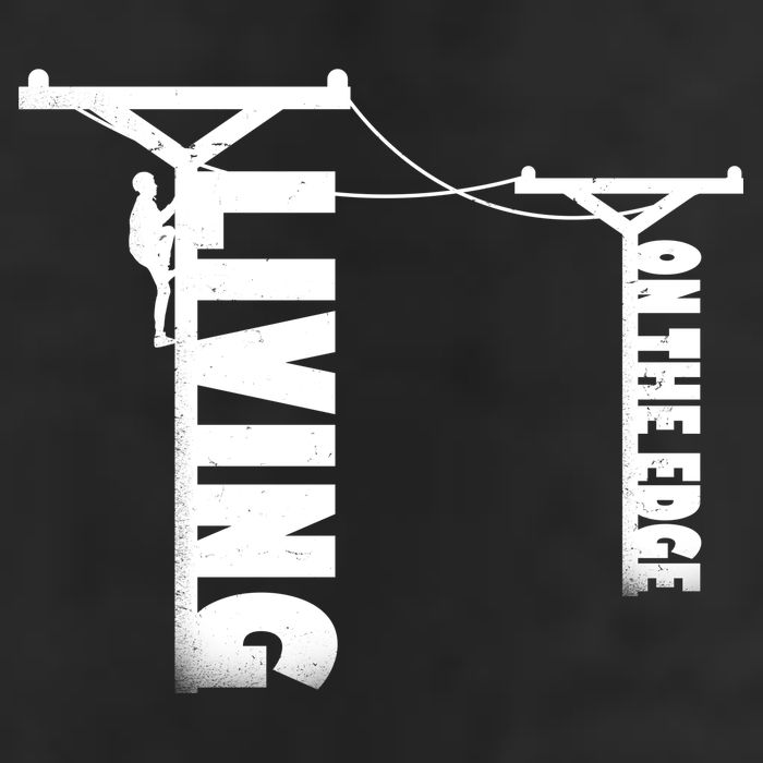 Living On The Edge 7 Panel Mesh Trucker Snapback Hat
