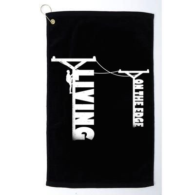 Living On The Edge Golf Towel