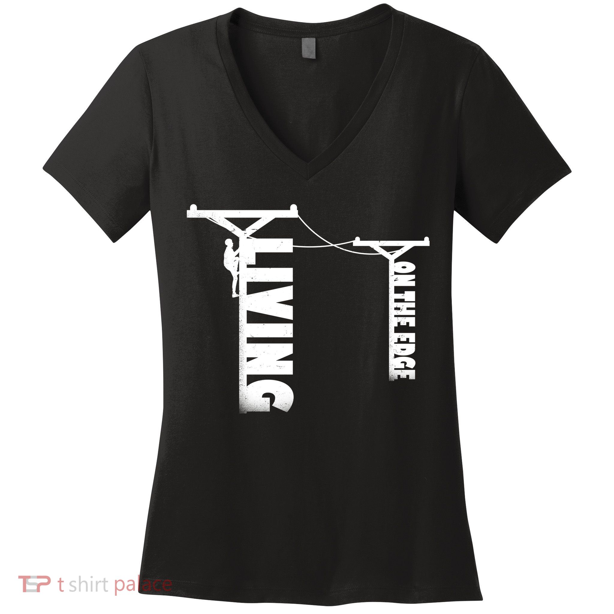 Living On The Edge Women's V-Neck T-Shirt
