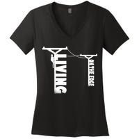 Living On The Edge Women's V-Neck T-Shirt