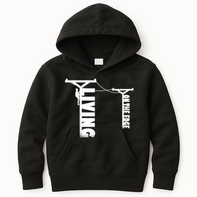 Living On The Edge Kids Hoodie
