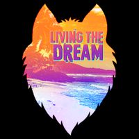 Living The Dream Californian Beach Wolf Head 16 in Basic Backpack