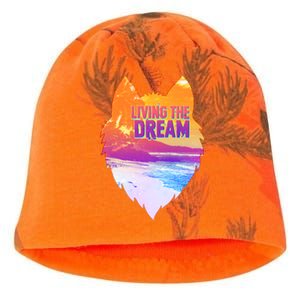 Living The Dream Californian Beach Wolf Head Kati - Camo Knit Beanie