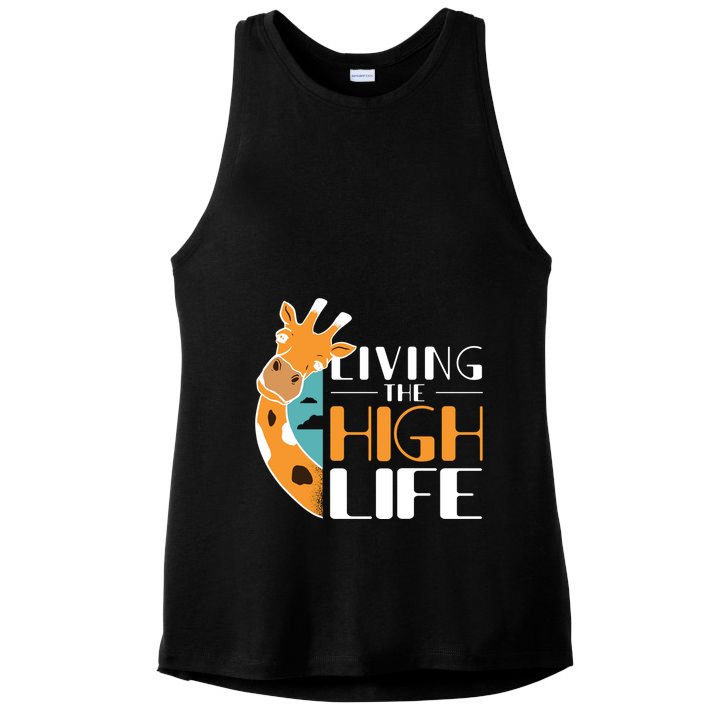 Living The High Life Ladies PosiCharge Tri-Blend Wicking Tank
