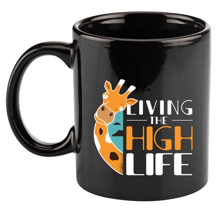 Living The High Life 11oz C Handle Ceramic Mug