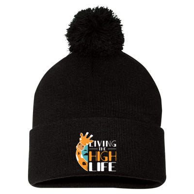 Living The High Life Pom Pom 12in Knit Beanie