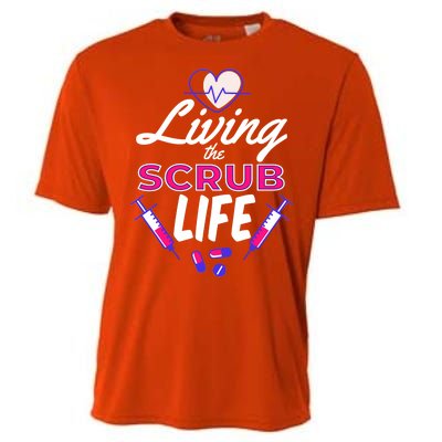 Living The Scrub Life Nurse Cooling Performance Crew T-Shirt