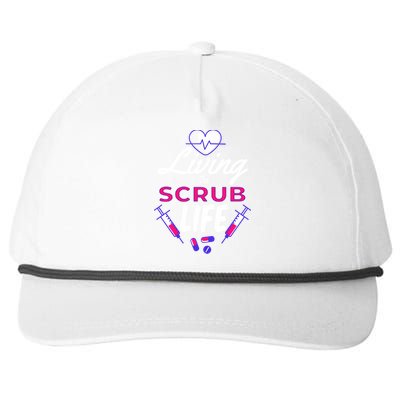 Living The Scrub Life Nurse Snapback Five-Panel Rope Hat