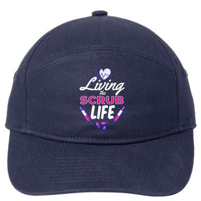 Living The Scrub Life Nurse 7-Panel Snapback Hat