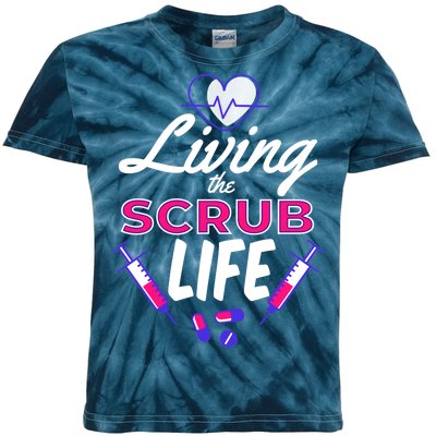 Living The Scrub Life Nurse Kids Tie-Dye T-Shirt