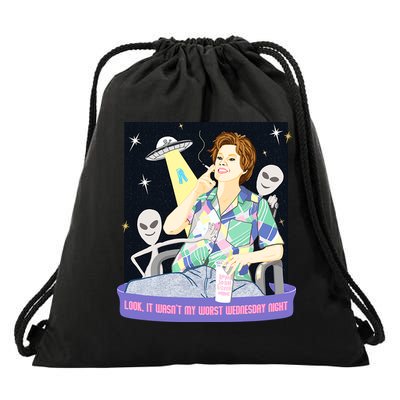 Look It WasnT My Worst Wednesday Night Kate Mckinnon Drawstring Bag