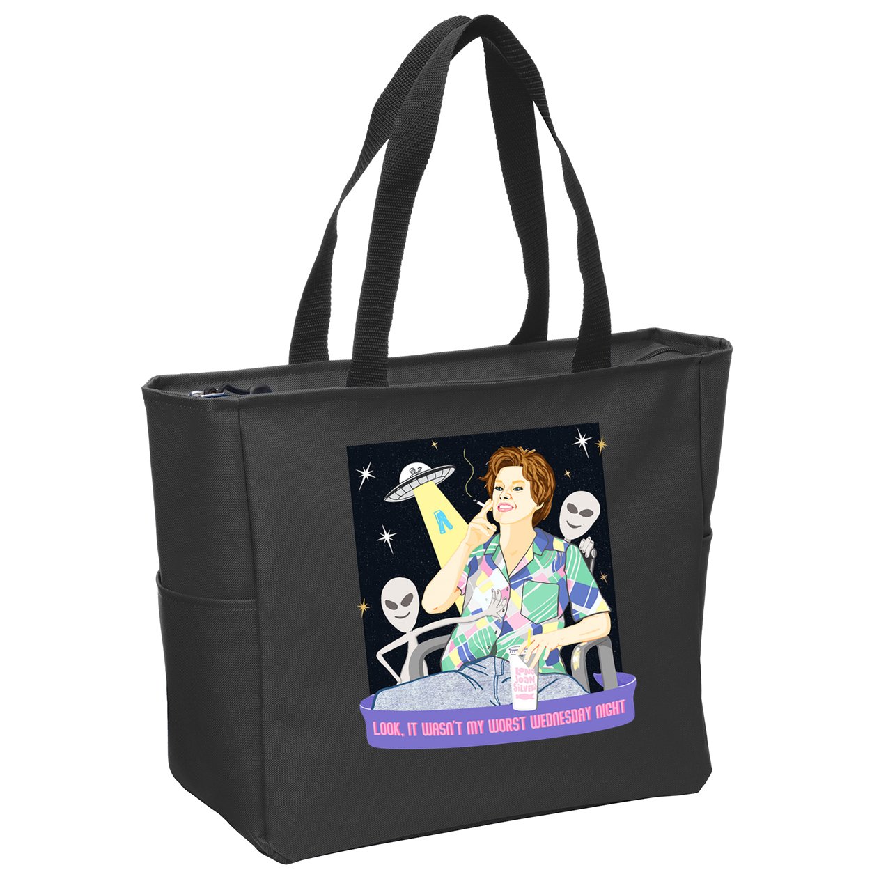 Look It WasnT My Worst Wednesday Night Kate Mckinnon Zip Tote Bag