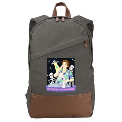 Look It WasnT My Worst Wednesday Night Kate Mckinnon Cotton Canvas Backpack