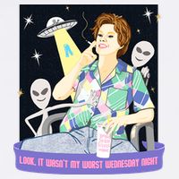 Look It WasnT My Worst Wednesday Night Kate Mckinnon Flat Bill Trucker Hat