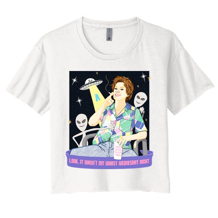 Look It WasnT My Worst Wednesday Night Kate Mckinnon Women's Crop Top Tee