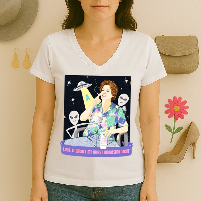Look It WasnT My Worst Wednesday Night Kate Mckinnon Women's V-Neck T-Shirt