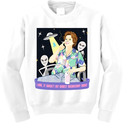 Look It WasnT My Worst Wednesday Night Kate Mckinnon Kids Sweatshirt