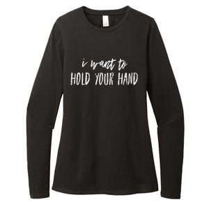 Lyriclyfe I Want To Hold Your Hand By Paul Mccartney Womens CVC Long Sleeve Shirt