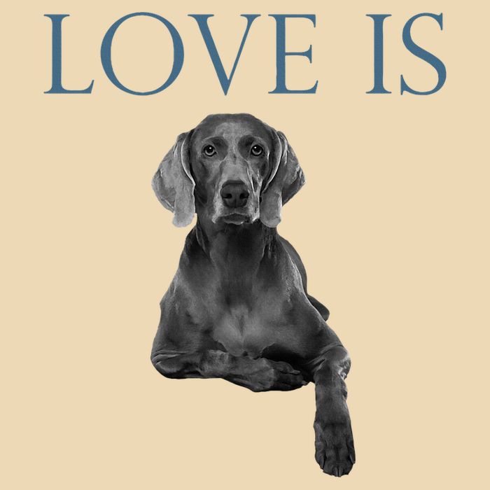 Love Is Weimaraner Zip Tote Bag