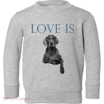 Love Is Weimaraner Toddler Sweatshirt