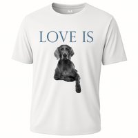 Love Is Weimaraner Cooling Performance Crew T-Shirt