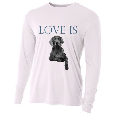 Love Is Weimaraner Cooling Performance Long Sleeve Crew
