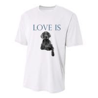Love Is Weimaraner Youth Performance Sprint T-Shirt