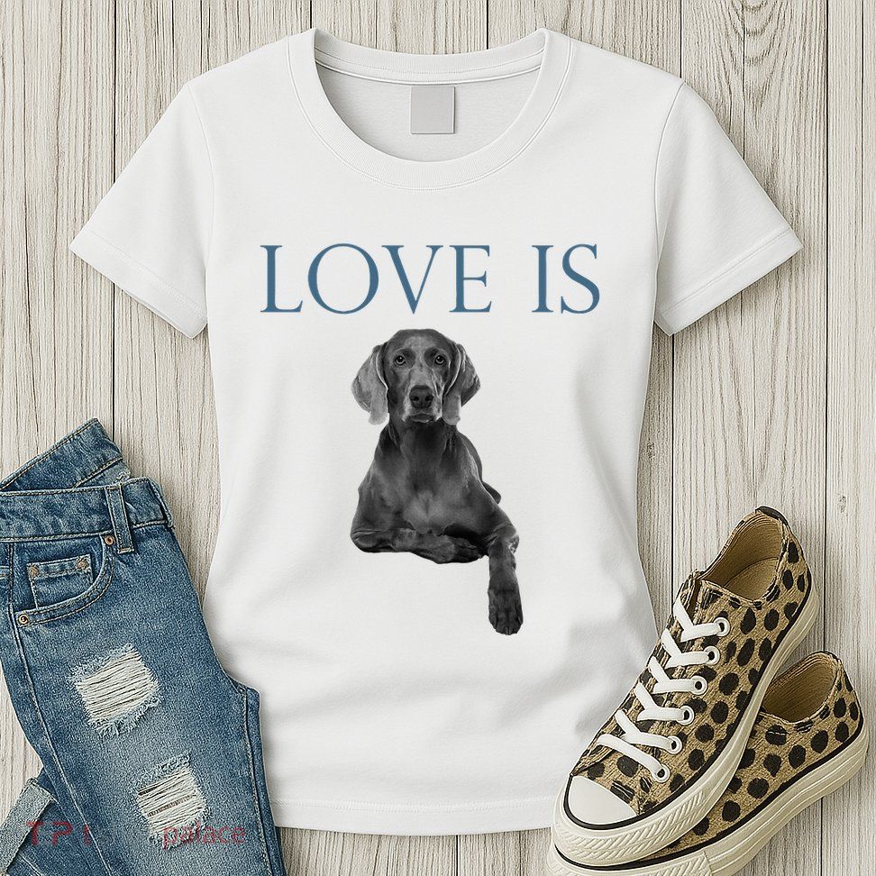 Love Is Weimaraner Womens T-Shirt