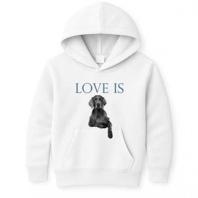 Love Is Weimaraner Kids Hoodie