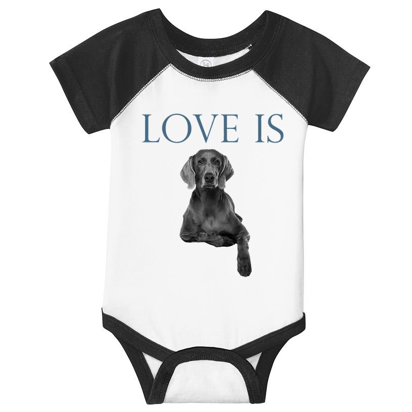 Love Is Weimaraner Infant Baby Jersey Bodysuit