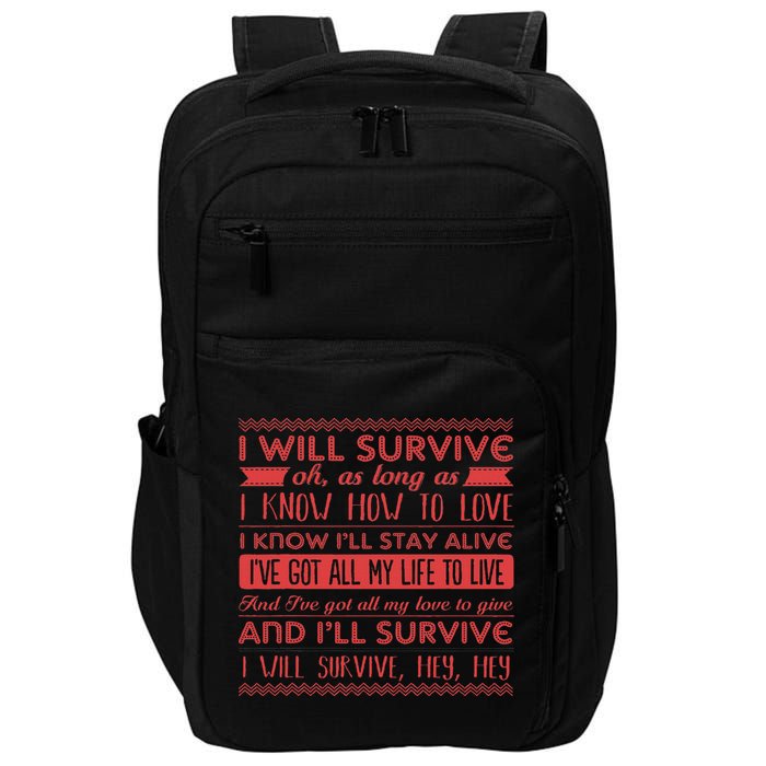 Lyriclyfe I Will Survive Impact Tech Backpack