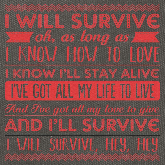 Lyriclyfe I Will Survive Cotton Canvas Backpack