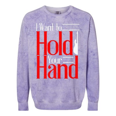 LyricLyfe I WANT TO HOLD YOUR HAND Colorblast Crewneck Sweatshirt