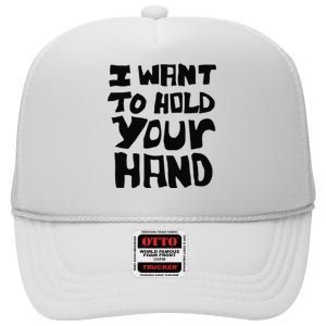 Lyriclyfe I Want To Hold Your Hand High Crown Mesh Back Trucker Hat