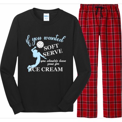 LIBERO If you wanted soft serve ice cream volleyball Long Sleeve Pajama Set