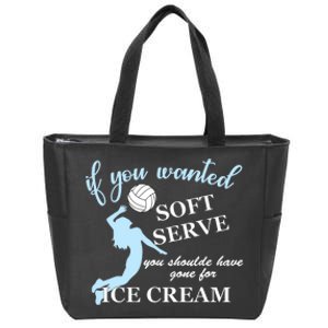 LIBERO If you wanted soft serve ice cream volleyball Zip Tote Bag