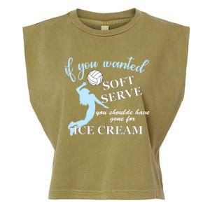 LIBERO If you wanted soft serve ice cream volleyball Garment-Dyed Women's Muscle Tee