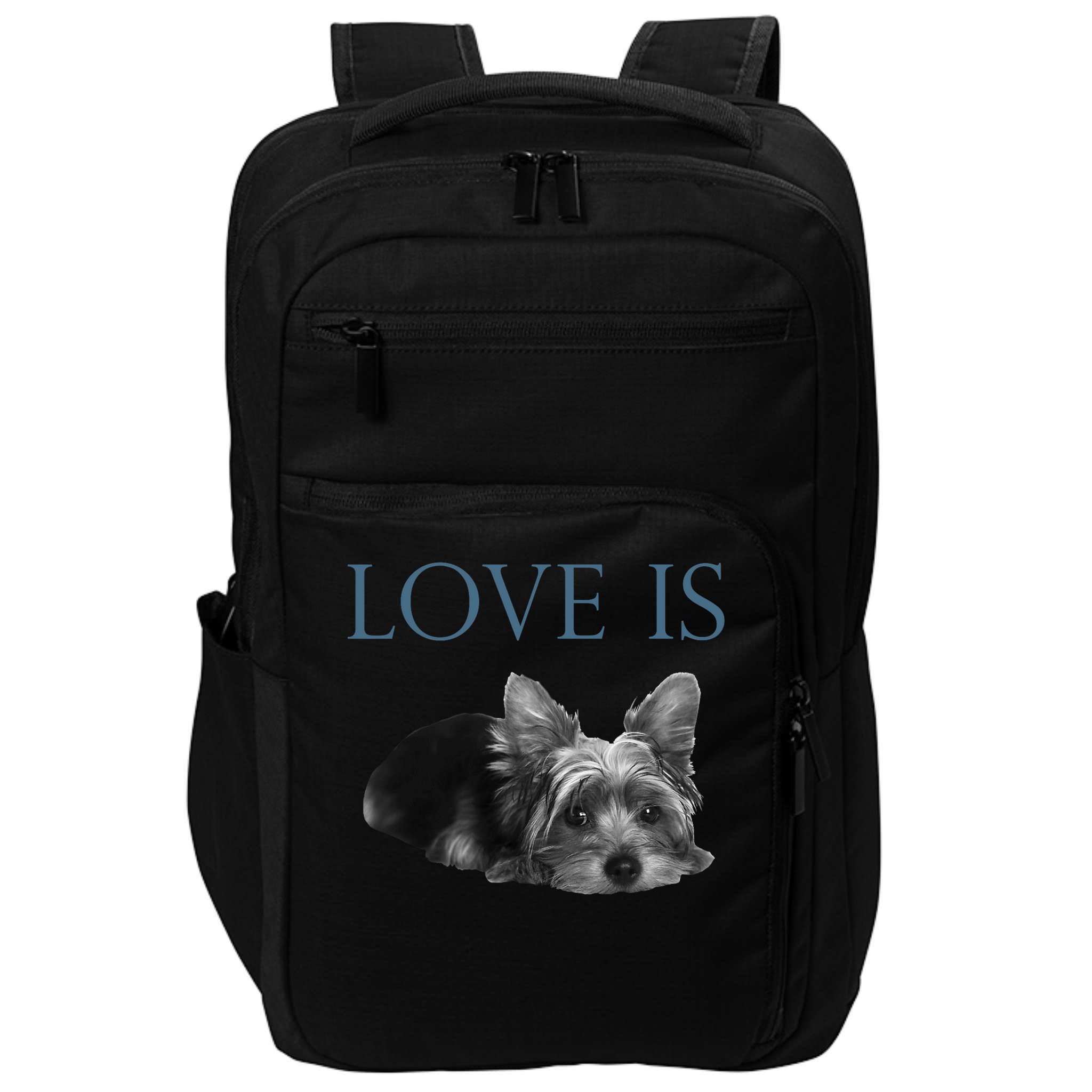 Love Is Yorkshire Terrier Yorkie Impact Tech Backpack