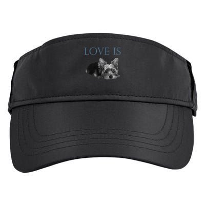 Love Is Yorkshire Terrier Yorkie Adult Drive Performance Visor
