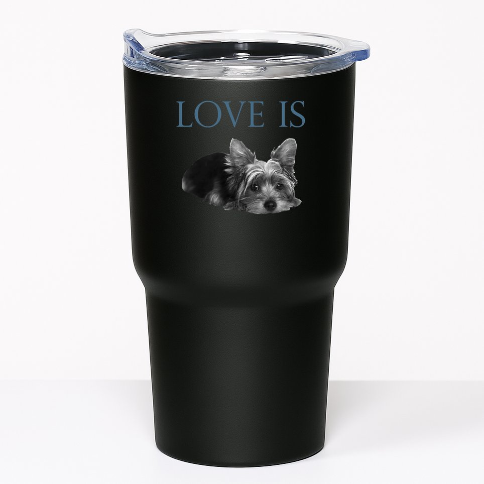 Love Is Yorkshire Terrier Yorkie Tumbler