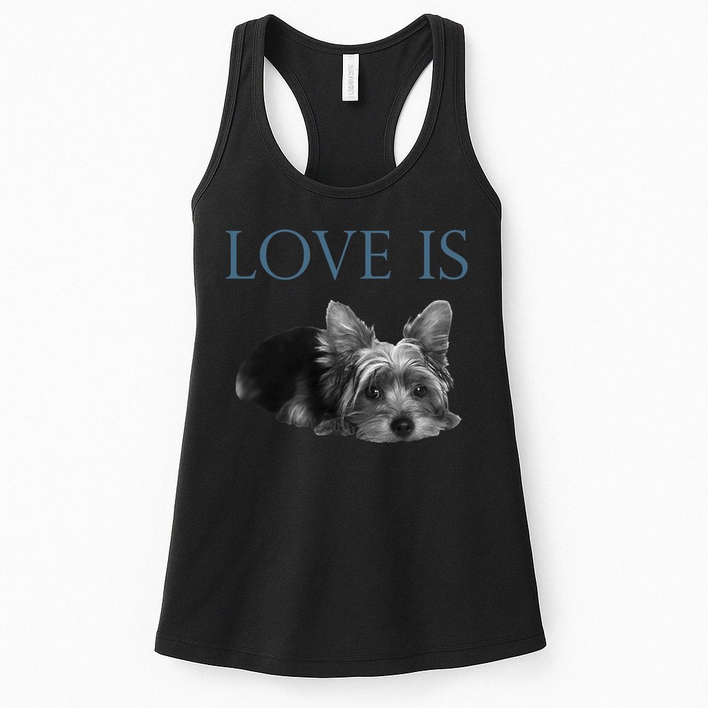 Love Is Yorkshire Terrier Yorkie Womens Tank Top