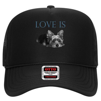 Love Is Yorkshire Terrier Yorkie Trucker Hat