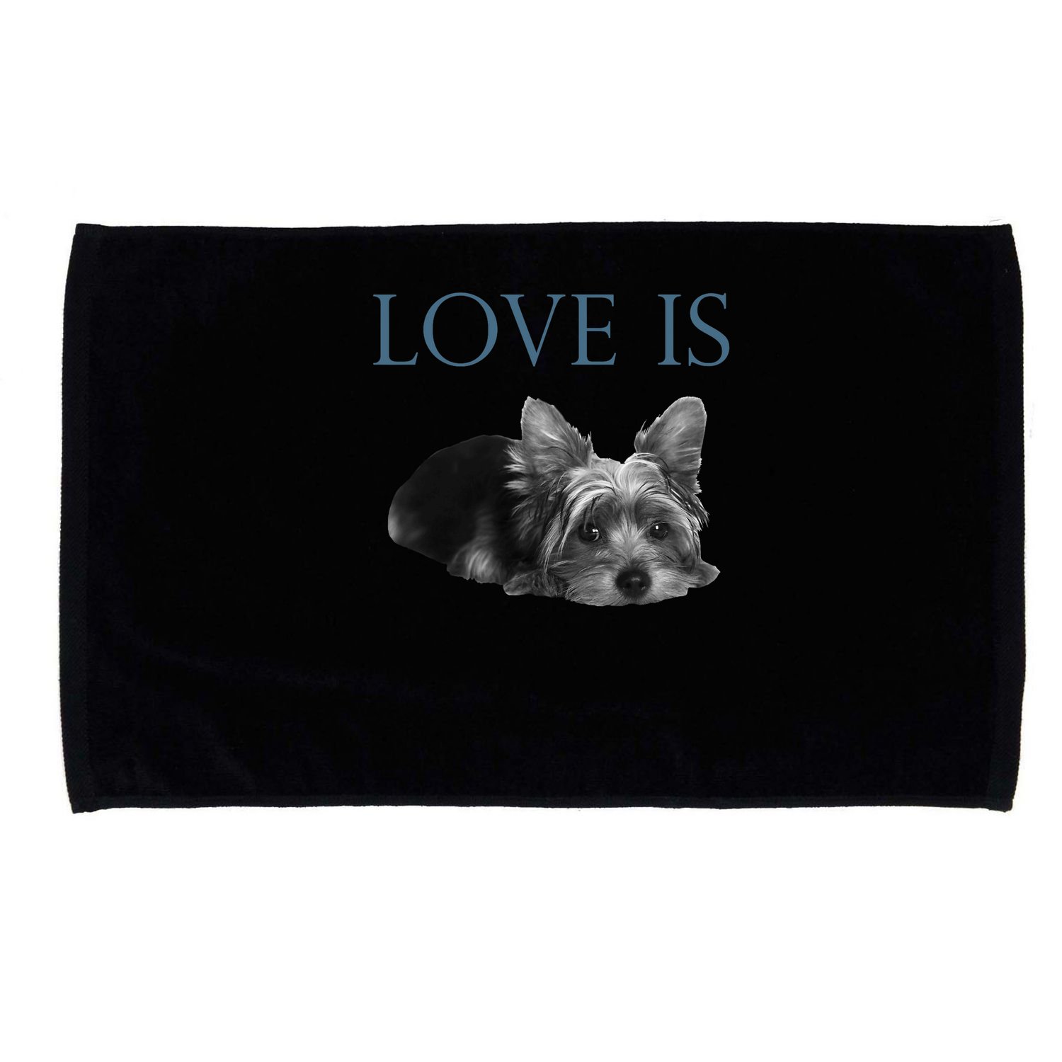 Love Is Yorkshire Terrier Yorkie Microfiber Hand Towel