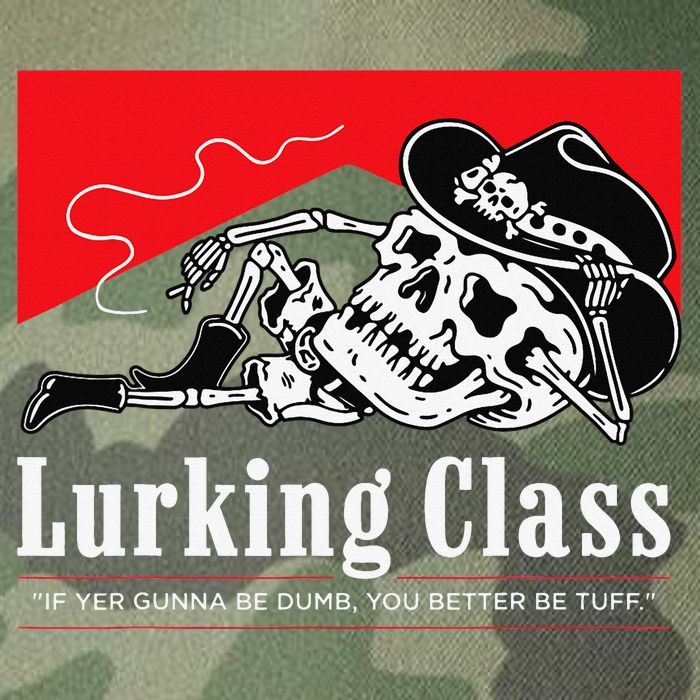 Lurking-Class If Yer Gunna Be Dumb, You Better Be Tuff” Legacy Tie Dye Trucker Hat